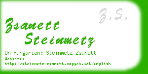 zsanett steinmetz business card